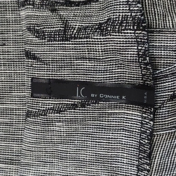 I C Collection by Connie K Tweed-look Linen Swing Jacket - Picture 7 of 8